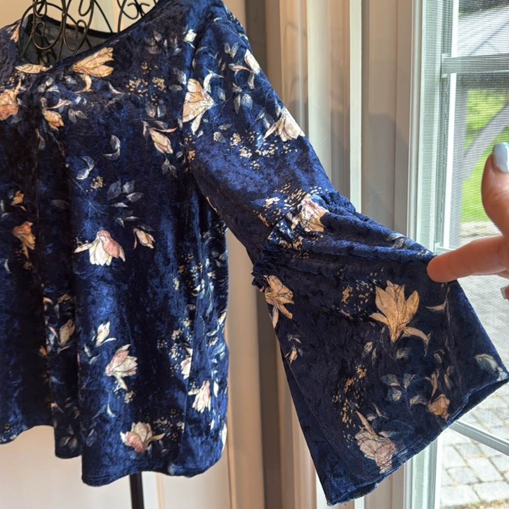 Sienna sky floral BoHo blouse - Picture 2 of 3